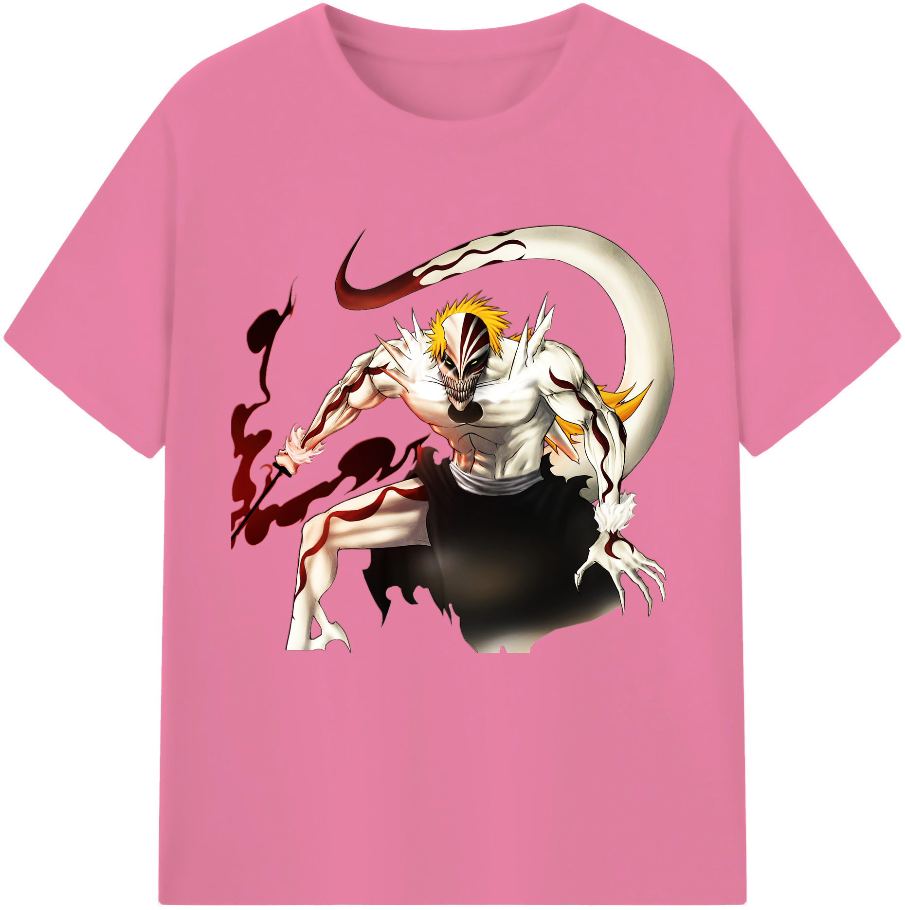 （画像用） ブリーチ 黒崎一護（くろさき いちご）BLEACH Kurosaki Ichigo 綿100％半袖Tシャツ（フロントプリント）